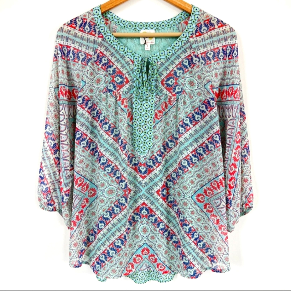Anthropologie Fig and Flower boho blouse